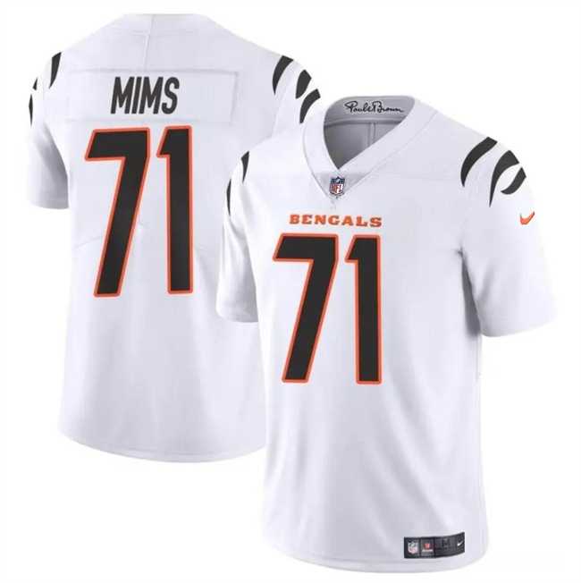 Men & Women & Youth Cincinnati Bengals #71 Amarius Mims White 2024 Draft Vapor Untouchable Limited Stitched Jersey